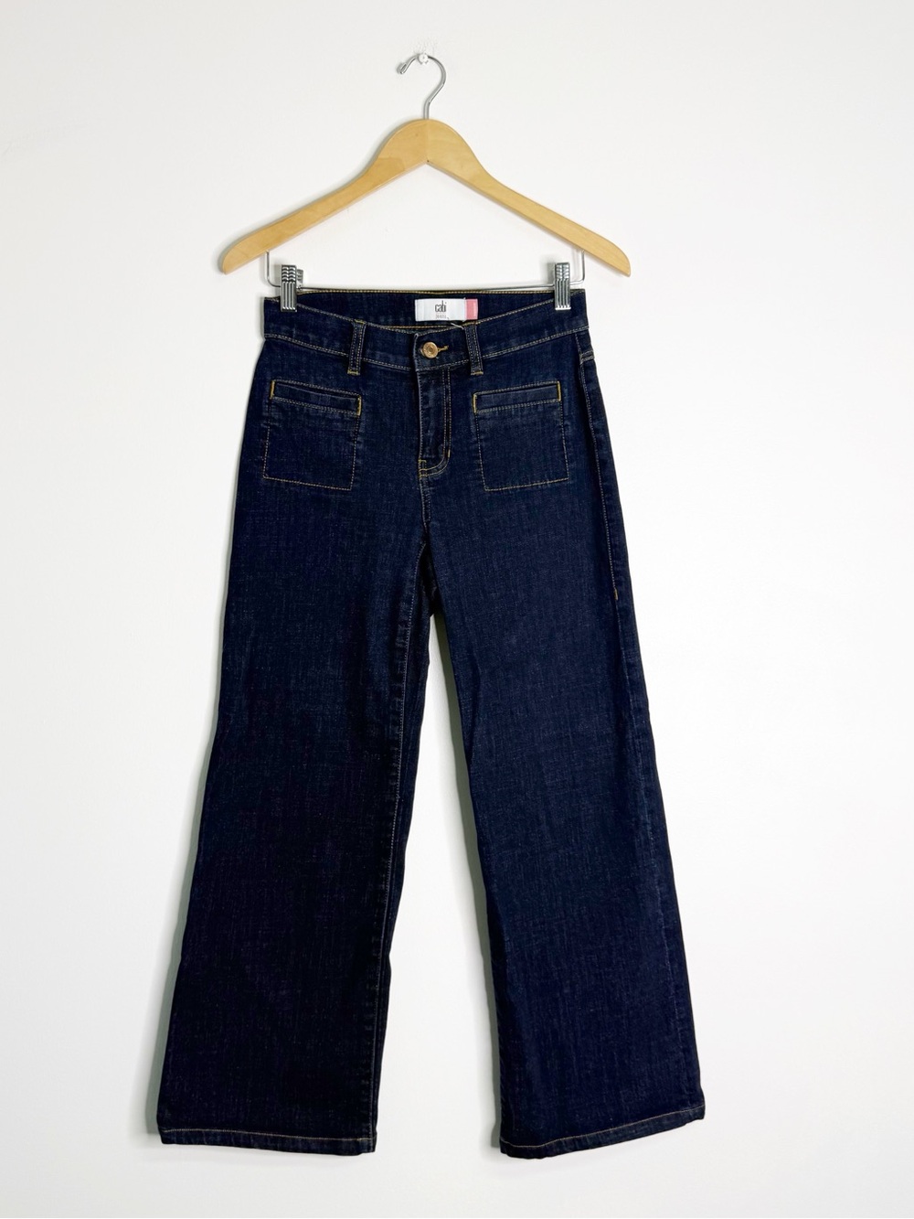 Cabi Venice Jeans Women’s Size 2 Dark Wash Wide Leg Stretch Denim 4704R